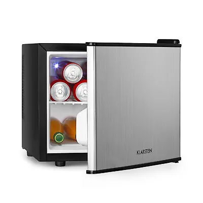 Mini Fridge Portable Refrigerator Drinks Cooler Bar Hotel Kitchen 17L 50W Silver • £99.99