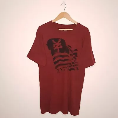 ZYNY (Zoo York New York) Black Print Red T Shirt Tag Size: L • £9.20