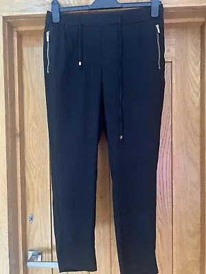 H & M Ladies Black Cropped Trousers Size EUR 38 Uk10  • £6.99