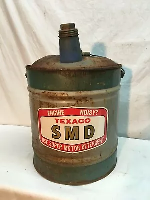 Vintage Texaco Oil Drum SMD Multi Lube Can Garage Gas And Oil Decor. 13.5x 12in  • $55.24