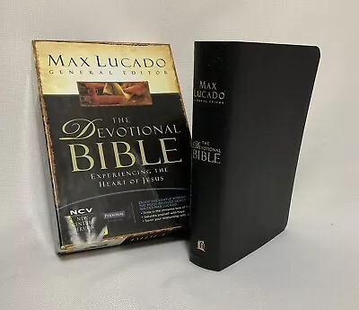 Devotional Bible NCV Max Lucado Bonded Leather Black Nelson 6565BK CLEAN *READ* • $59.99