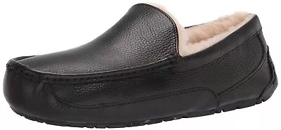 UGG Men's Ascot Slipper Black Leather US 8 M • $45