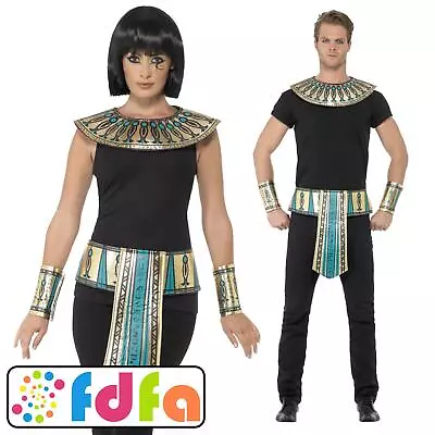 Smiffys Egyptian Kit Collar & Cuffs Adults Mens Ladies Fancy Dress Costume • £18.69