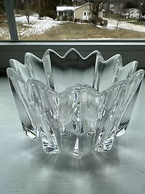 Orrefors Sweden Crystal Beautiful Fleur Bowl Dish 4 1/2  X 3 1/8  Signed • $15