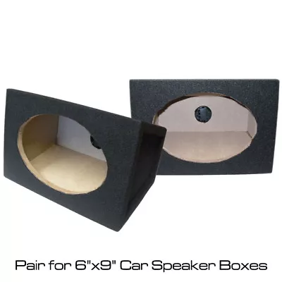 6x9 Box Boxes Enclosure Pair For 6 X9  Car Speakers Pods Black  • £39.95