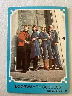 1976 SCANLENS ABBA TRADING CARD No.30 COLOUR BACK NEAR MINT • $7