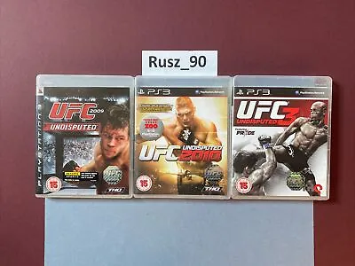 UFC Undisputed 2009 2010 & 3 PS3 PlayStation 3 Games Bundle & Manuals EXC COND • £17