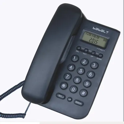 Corded Desk Telephone Handset For Home Office Wall Mounted Wired Phone LCD NEW • £15.99