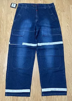 Marithe Francois Girbaud Mens Jeans Shuttle Tape Silver Sz 40 Fits 40x36 Hip Hop • $69.99