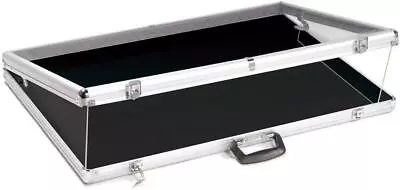 Aluminum Acrylic Clear Top Display Locking Travel Case Trading Coin/Card/Jewelry • $119.99