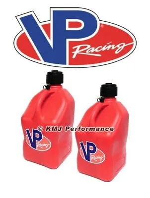 VP Racing 2 Pack Square Red 5 Gallon Race Gas Alcohol Can Fuel Water Jug IMCA  • $69.99