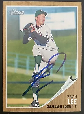 2011 Topps Zach Lee Signed Heritage #151 Card Great Lakes Loons Autographed Auto • $1.62