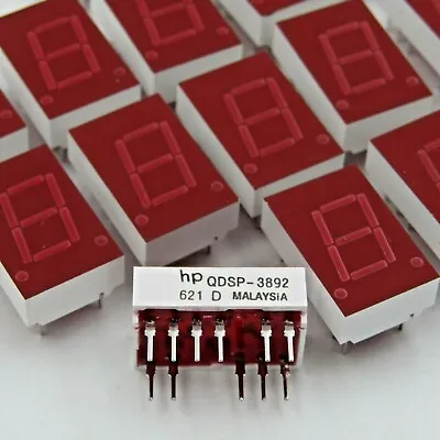 ( 25 PCS ) HP 7 Segment LED Display 10 DIP   QDSP-3892 • $10.95