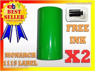 2sleeves Fluorescent Green Label For Monarch 1115 Pricing Gun 2 Sleeves=20rolls • $44.80