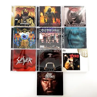 Metal CDs Lot Of 10 Mushroomhead Mastodon Slayer Dio Prevailer Five Finger • $45