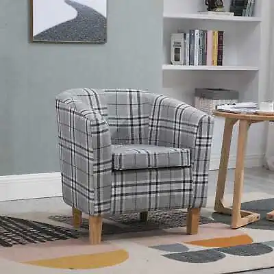 WestWood Linen Fabric Tub Chair Armchair Dining Living Room Lounge Office TC03 • £89.99