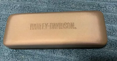 Harley Davidson Eyeglass Holder Bronze And Dark Brown Hard Shell • $12