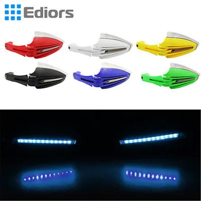 Universal W/ Integrated LED Light 7/8  Motorcycle Handguard For Dirt Bike ATV • $8.99