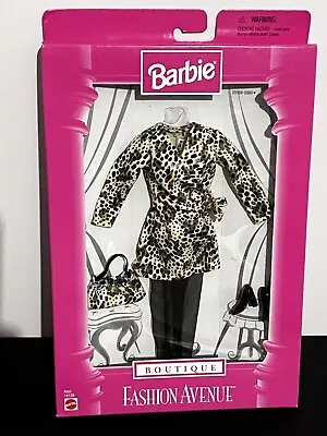 Vintage Barbie Fashion Avenue Boutique Leopard Dress Heels New In Box • $19.99