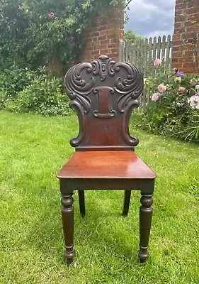 19th Century Mahogany Hall Chair  • £160