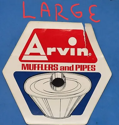 Vintage Arvin Mufflers And Pipes Decal/sticker  ( Has A Rip) Still Usable  • $24.99