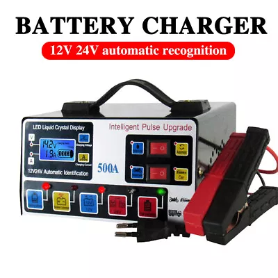 12V/24V Car Battery Charger Heavy Duty Smart Automatic Intelligent Pulse Repair • £24.73
