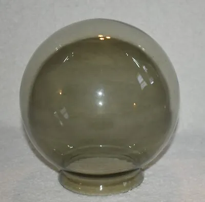 Vintage Mid Century Modern Smoke Glass Lamp Globe Shade Round 3 3/8” Fitter • $19.95