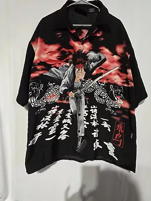 Vintage 2001 Veezo Sanosuke Men XL Anime All Over Rurouni Kenshin • $99.98