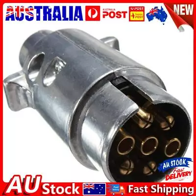 7 Pin Plug Round Male Metal Caravan Trailer Truck Ute Automotive Parts Boat • $9.55