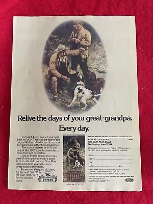 Vintage 1977 Peters Cartridge Ammunition Calendar Offer Print Ad -Ad Only • $6.90