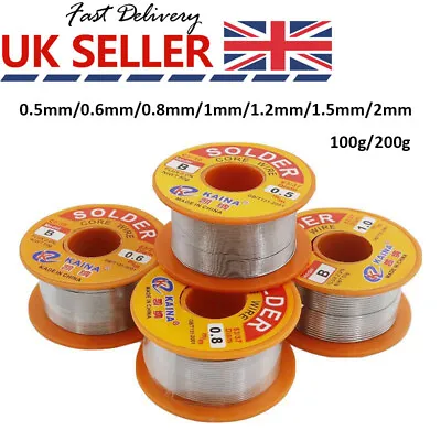 £9.15 • Buy 63-37 Tin Lead Rosin Core Solder Wire For Electrical Solderding 0.5-2mm 200g UK