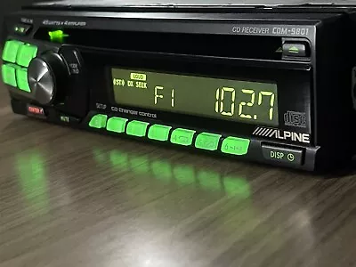 Vintage Alpine Cda-9801 Car Audio Stereo In Dash Cd Unit! Eq Sub-out Rare Bbe Sq • $0.99