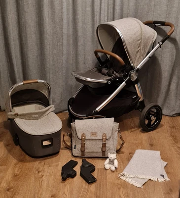 £339 • Buy ⭐ Mamas & Papas Ocarro  X Moon Grey Parquet ⭐ TRAVEL SYSTEM PUSHCHAIR SET ⭐