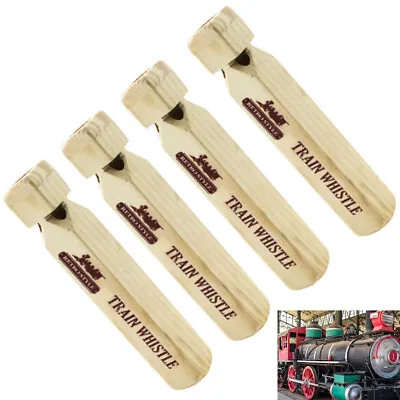 4 Pack 8.5  Wooden Steam Whistle Train Engine Lovers Kids Toy Railroad Sound Lot • $25.40