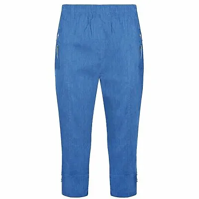 £12.95 • Buy 3/4 Shorts Crops Ladies Womens Pedal Pushers Capri Pants Stretch Trousers NEW 