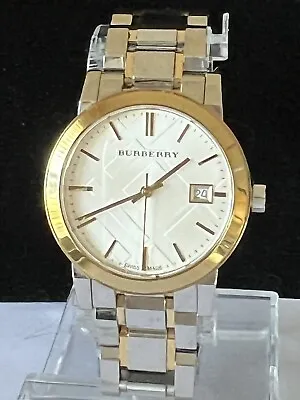 Burberry 34mm 2 Tone Stainless The City Watch BU9115 Swiss Made New Battery • $124.99