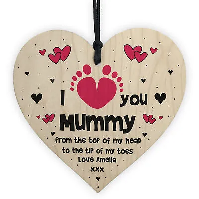 I Love You Mummy From Baby Daughter Son Heart Personalised Mothers Day Gift • £4.99