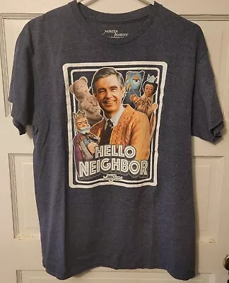 Mister Rogers Neighborhood Hello Neighbor Men's Dark Blue T-Shirt Size Medium • $20