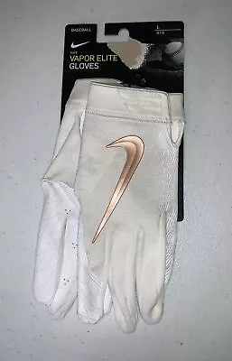 Nike Vapor Elite Batting Gloves New White Mens Large Reg $50 • $28