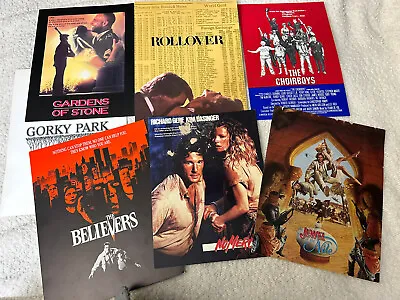 Lot Of 7 VINTAGE 1980'S MOVIE PROGRAMS  Jewel Of Nile Rollover No Mercy+ More • $22.39