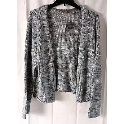 J Jill Open Front Cloud Marl Cotton Sweater Size L • $21
