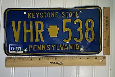 Vintage 1991 Pennsylvania PA License Plate VHR-538 • $4.99