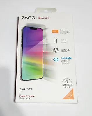 NEW ZAGG InvisibleShield Glass XTR D30 Screen Protector Apple IPhone 13 Pro Max • $9.99