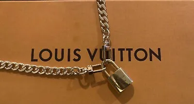 $120 • Buy LOUIS VUITTON Padlock On CUBAN LINK NECKLACE Gold. Key Is Not Included