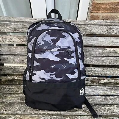 Victoria's Secret PINK Black Camo Camouflage Backpack Travel Book Bag • £22.99