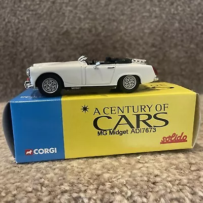 Corgi Solido MG Midget MK IV Spider 1969 “A Century Of Cars” 1:43 Hachette White • £23