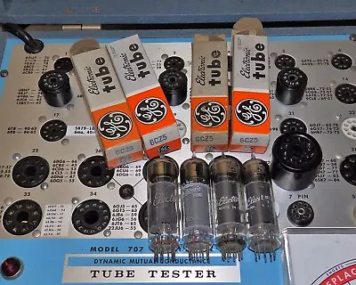 JUKEBOX TUBES 4 New 6973-Sub 6CZ5 NOS NIB GE Plate Current Matched Quad 44-45ma • $99.99