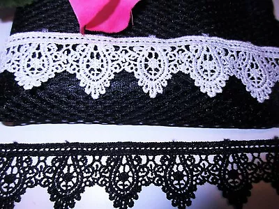 Lovely 2 Color Flower Venise Lace Trim - Price For 1 Yard / Select Color/ • $2.49