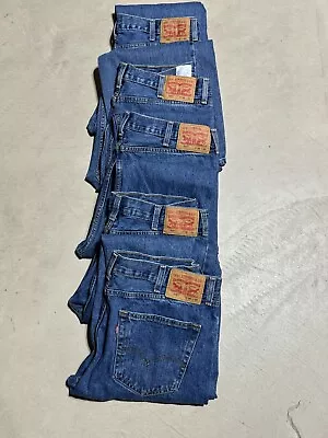 Lot Of 5 Straight Fit Levi's 505 Denim Jeans Men's/Mom Jeans 38X30 100% Cotton • $89.99