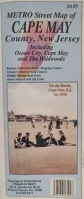 Cape May County New Jersey Street Map By Franklin Maps • $12.95